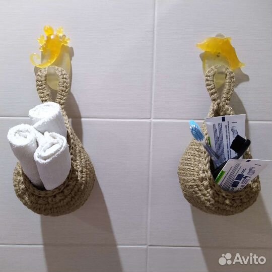 Корзинка-гнёздышко из джута