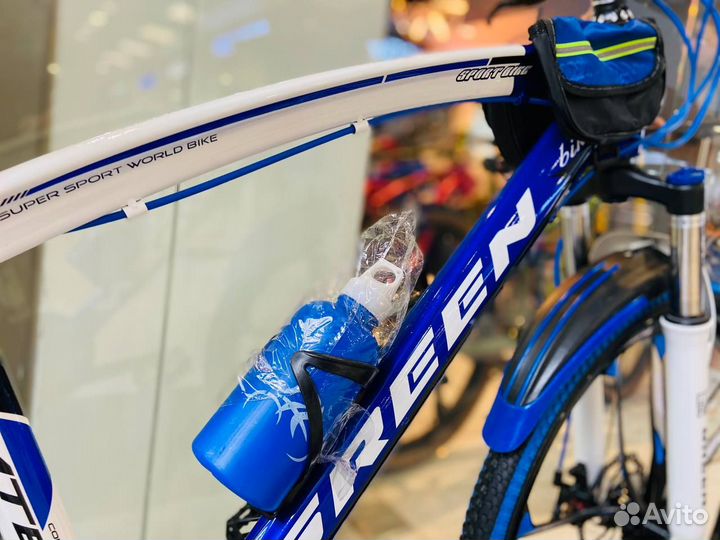 Велосипед на дисках Green Premium 26'' синий/белый