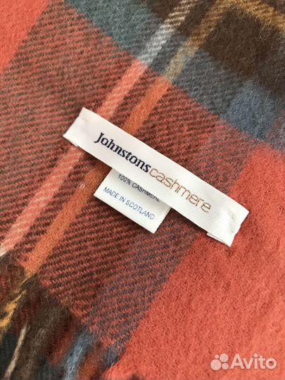 Палантин Шарф Тартан Johnston Cashmere Оригинал