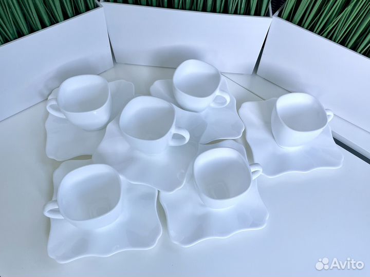 Чайный Кофейный сервиз на 6 персон Luminarc