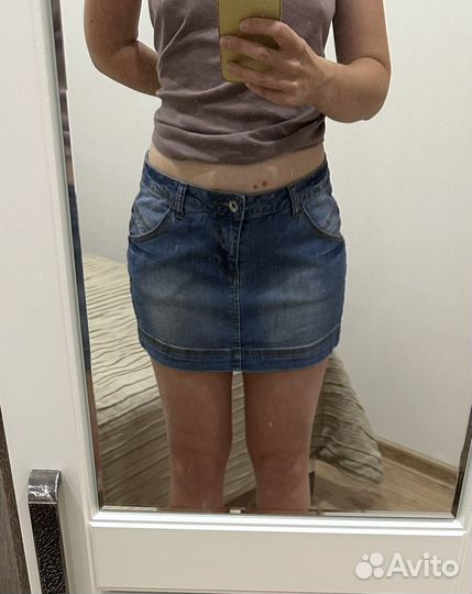 Юбка джинсовая мини