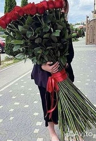 Розы высокие Доставка цветов