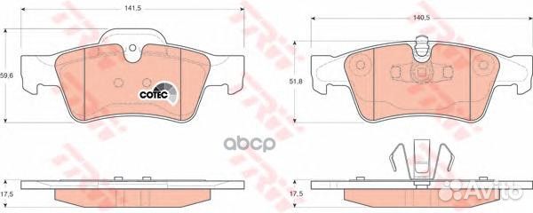 Колодки тормозные MB W164 05- задн