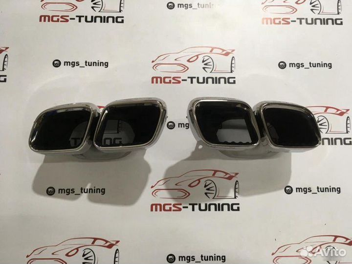 Насадки Mercedes 63AMG W205 Хром Стиль 2019