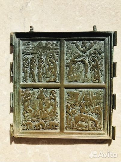 4 предмета складень складни икона иконка образок