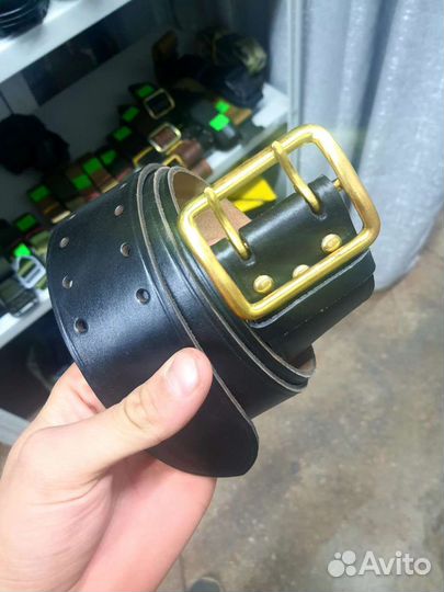 Ремень офицерский (портупея) латунь,черный