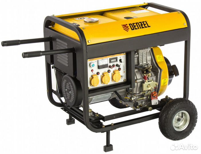 Генератор дизельный Denzel DD6300Е (5кВт/Эл.старт)
