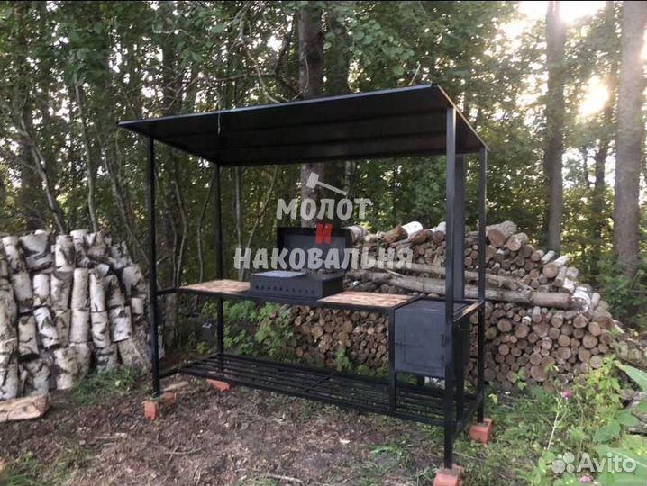 Беседка с мангалом