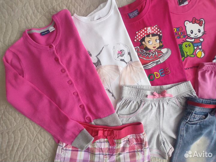 Одежда на девочку пакетом 4-5-6 лет
