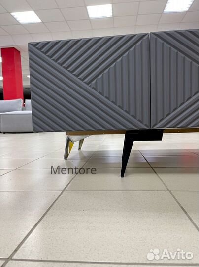 Тумба тв Bravo в цвете графит (на опорах)