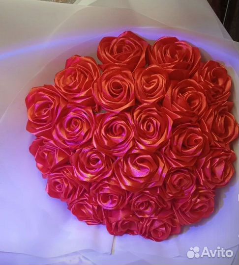 Букеты из атласной ленты