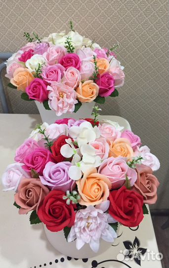 Букет из мыльных роз