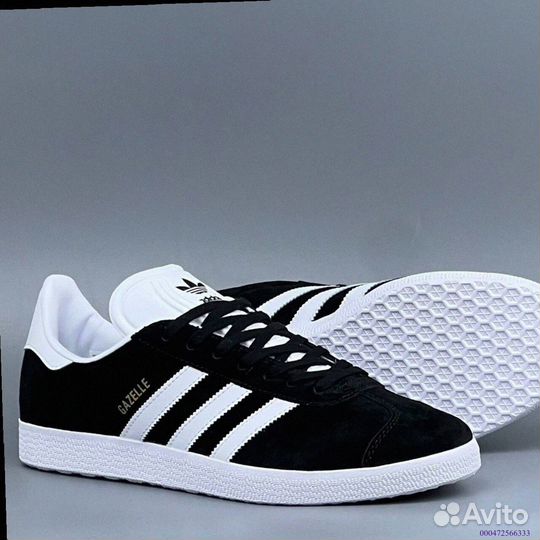 Кроссовки Adidas Gazelle Black (Арт.49746)