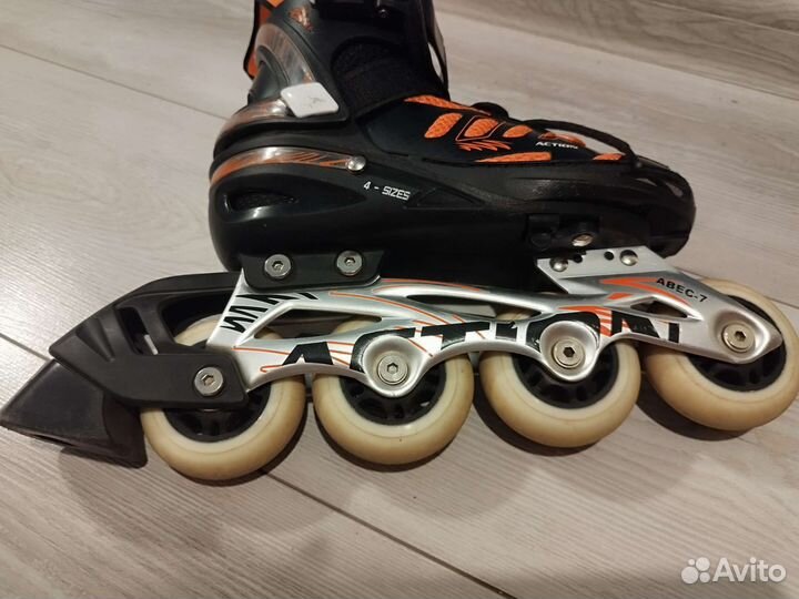 Коньки роликовые раздвижные р. 31-34