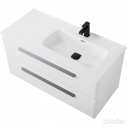 Тумба подвесная белый глянец 100см R ECO-CER-N-10