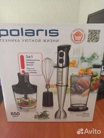 Блендер ручной Polaris 3 в 1