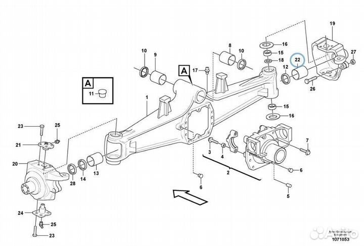 CA0125390 Втулка полуоси для экскаватора погрузчик