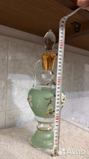 Графин с бокалами Bohemia « лепка васильковая»