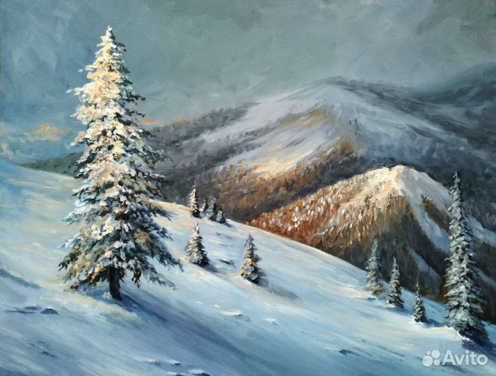 Картина маслом «На закате»