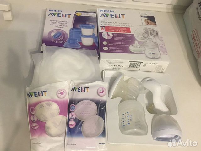 Молокоотсос ручной, банки Avent