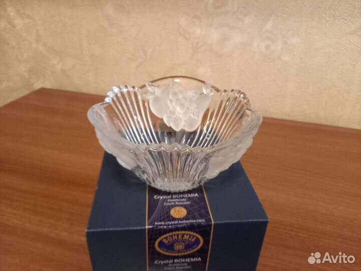 Хрустальная ваза чехия, новая