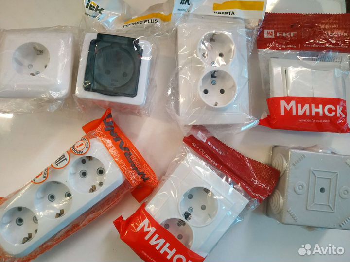 Колодка для удлиннителя. Розетки и выключатели