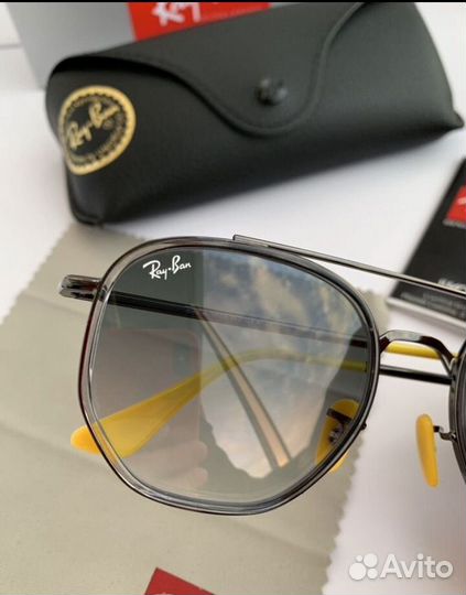 Очки ray ban hexagonal ferrari пепельные