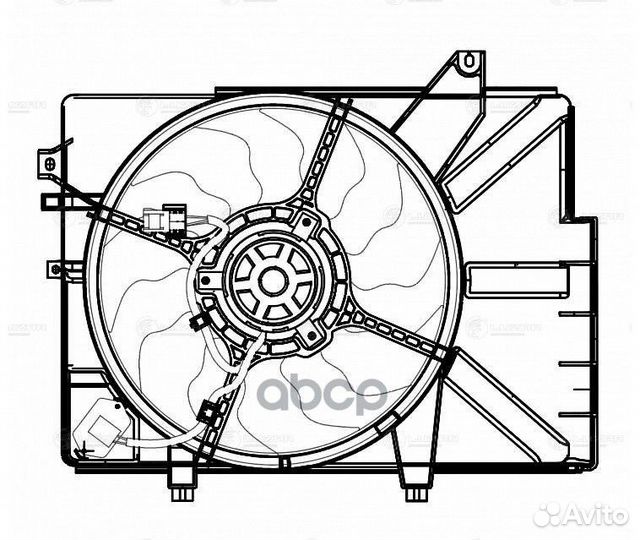 Э/вентилятор охл. для а/м Hyundai Getz (02) (с