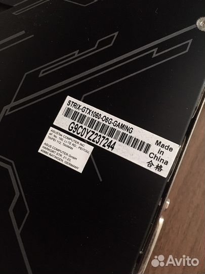 Asus Rog Strix GTX 1060 6GB OC