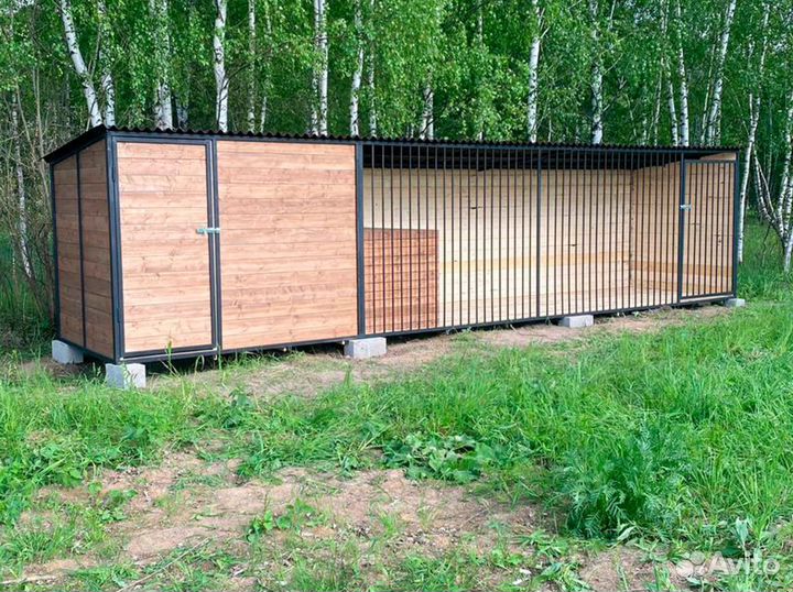 Вольер для собак с установкой