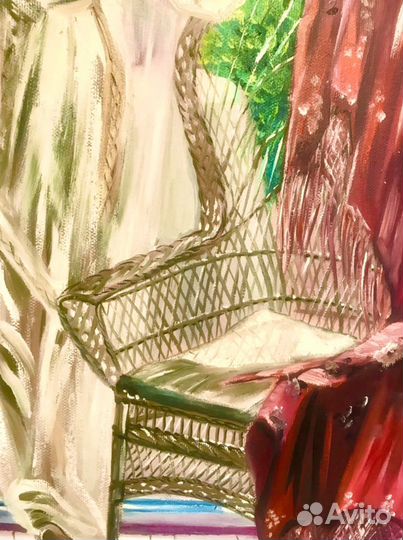 Подарок учителю Картина маслом девушка у моря обна