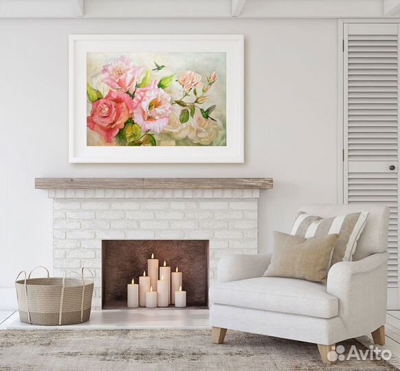 Картина маслом на холсте: Райский сад