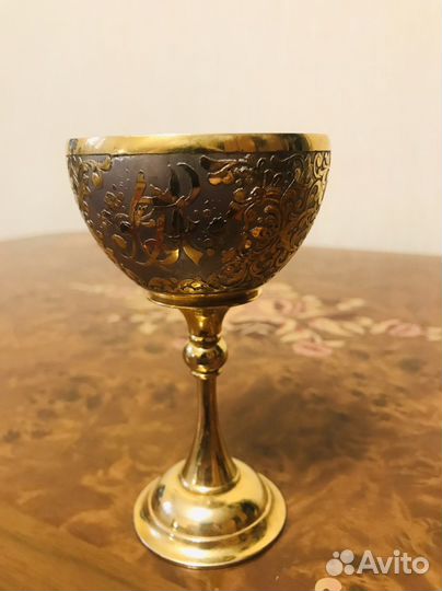 Бокал латунь позолота