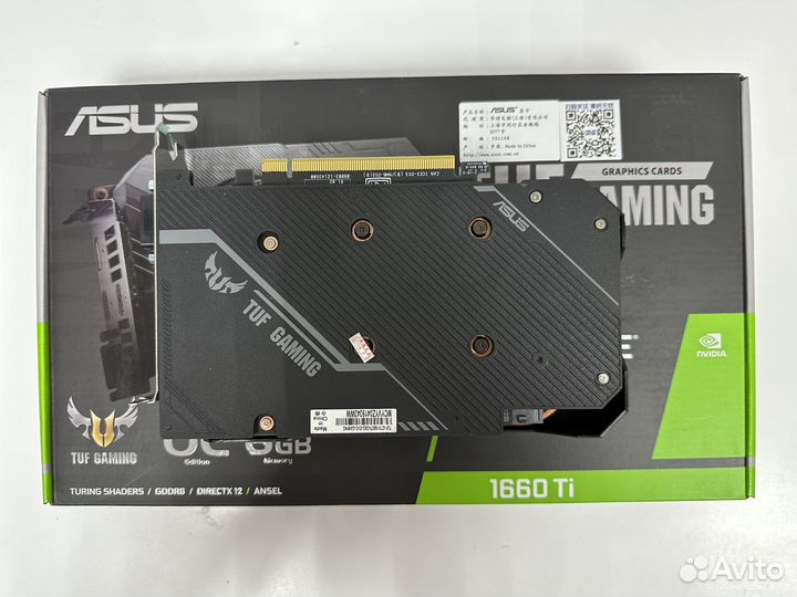 Видеокарта GTX 1660 Ti 6GB OC TUF Gaming