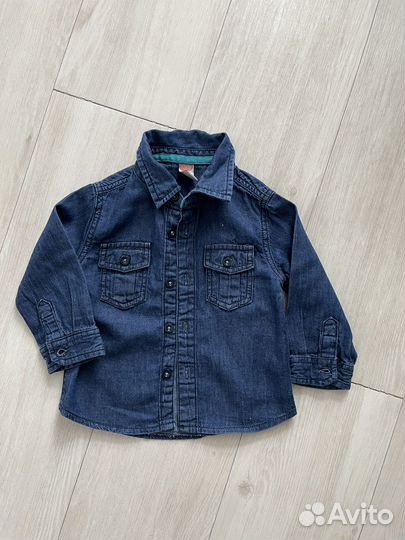 Рубашка джинцовая для мальчика 68-74