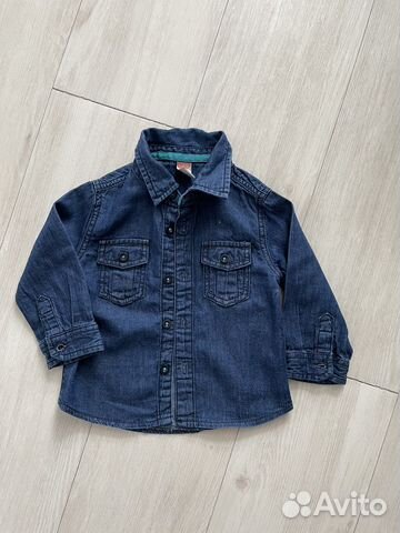 Рубашка джинцовая для мальчика 68-74