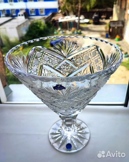 Ваза для фруктов хрусталь