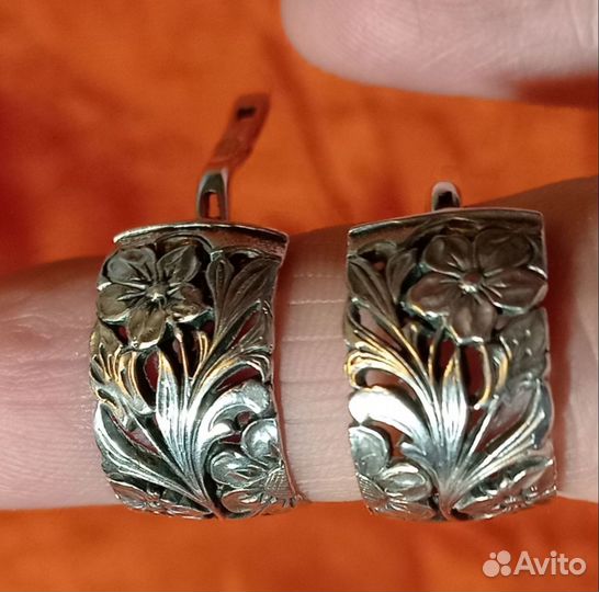 Серьги серебро 925проба