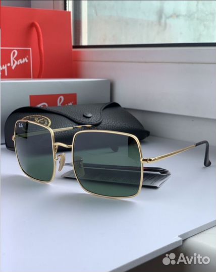 Очки ray ban square зеленые