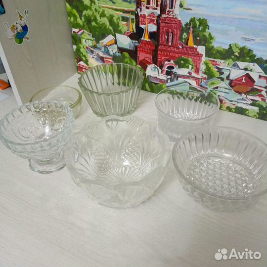 Хрустальные Салатники/ Конфетницы СССР 1960г