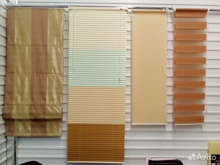Рулонные шторы, Жалюзи пластиковые, Римские шторы