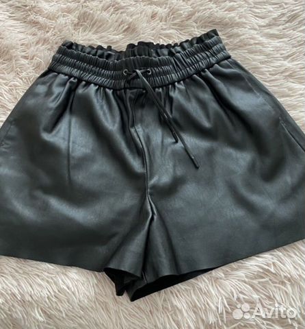 Шорты кожаные zara s-m