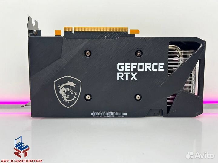 Видеокарта 12.0 Гб MSI GeForce RTX 3060 Ventus 2X