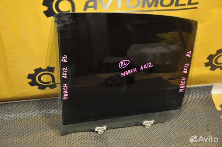 Стекло двери заднее левое nissan march AK12