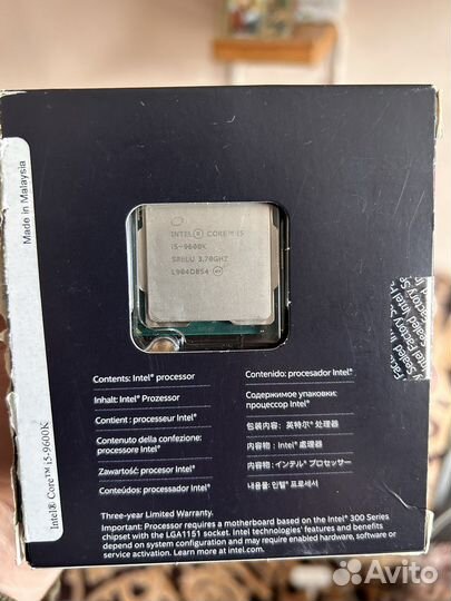 Процессор intel core i5 9600k
