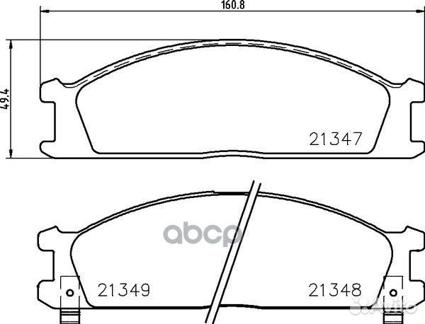 Колодки тормозные дисковые перед (PF-2137)