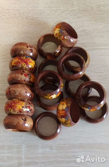 Салфеточное кольцо деревянное 18шт