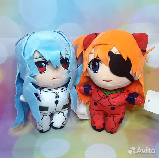 Рей Аянами и Аска из аниме Евангелион