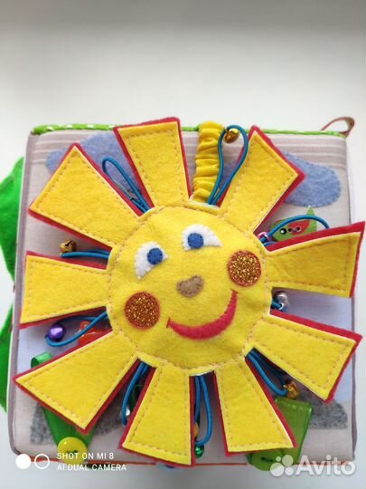 Мягкий развивающий кубик