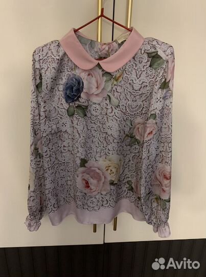 Шелковая блузка Monnalisa для девочки на рост 152